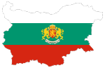 Bulgaria Map Flag With Stroke And Coat Of Arms